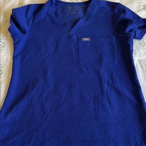 Figs women’s royal  Blue V-Neck Shirt scrub top. Size XS. Technical collection.